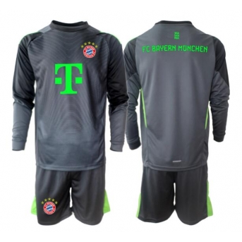 Billige Fotballdrakt Bayern Munich Keeper Replika Bortedraktsett Barn 2025-26 Langermet (med bukser)
